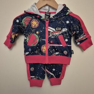 0-3 mth Bonds Star Wars Trackie Set